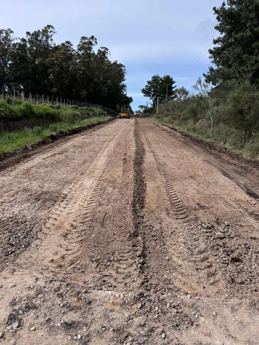 Noticias de Balcarce. Obras de pavimentación en La Movediza