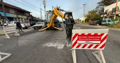 General Pueyrredon. Repavimentan Tejedor y Estrada